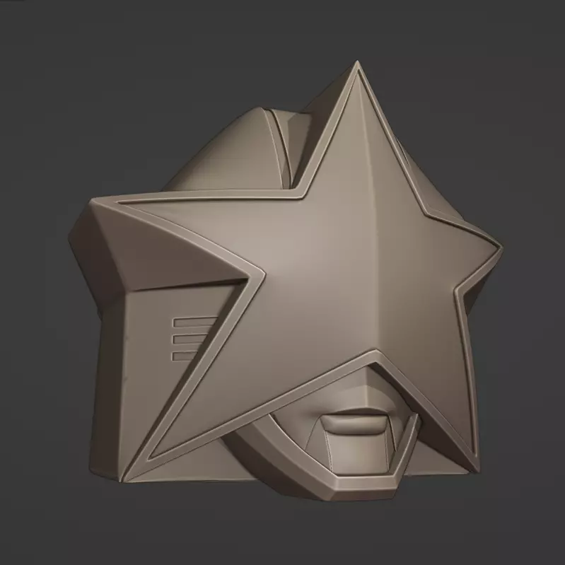 Red Puncher Helmet 3D print model_0