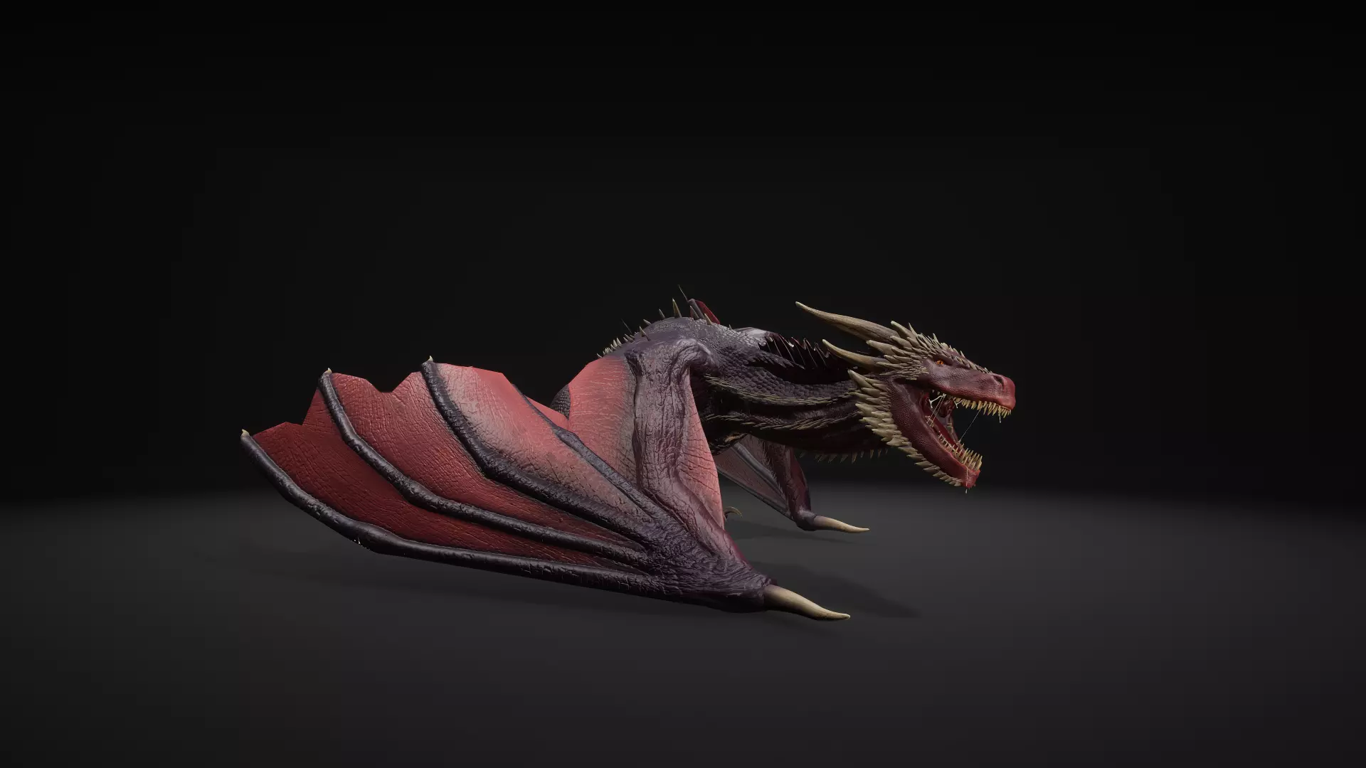 Dragon 12 Wyvern mount UE4 Low-poly 3D model_0