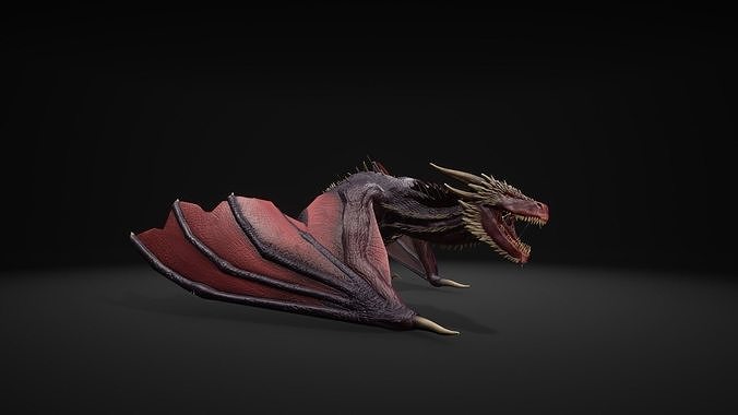 Dragon 12 Wyvern mount UE4 Low-poly 3D model