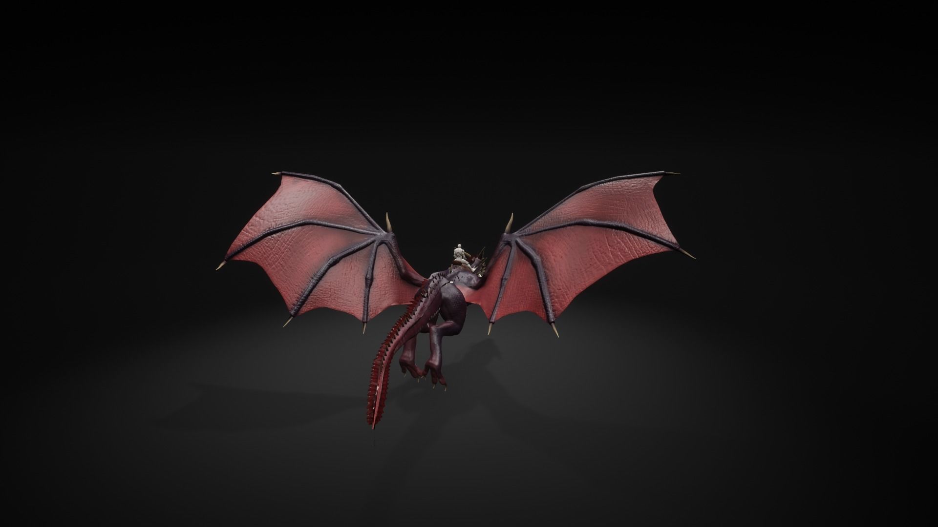 Dragon 12 Wyvern mount UE4 Low-poly 3D model_5