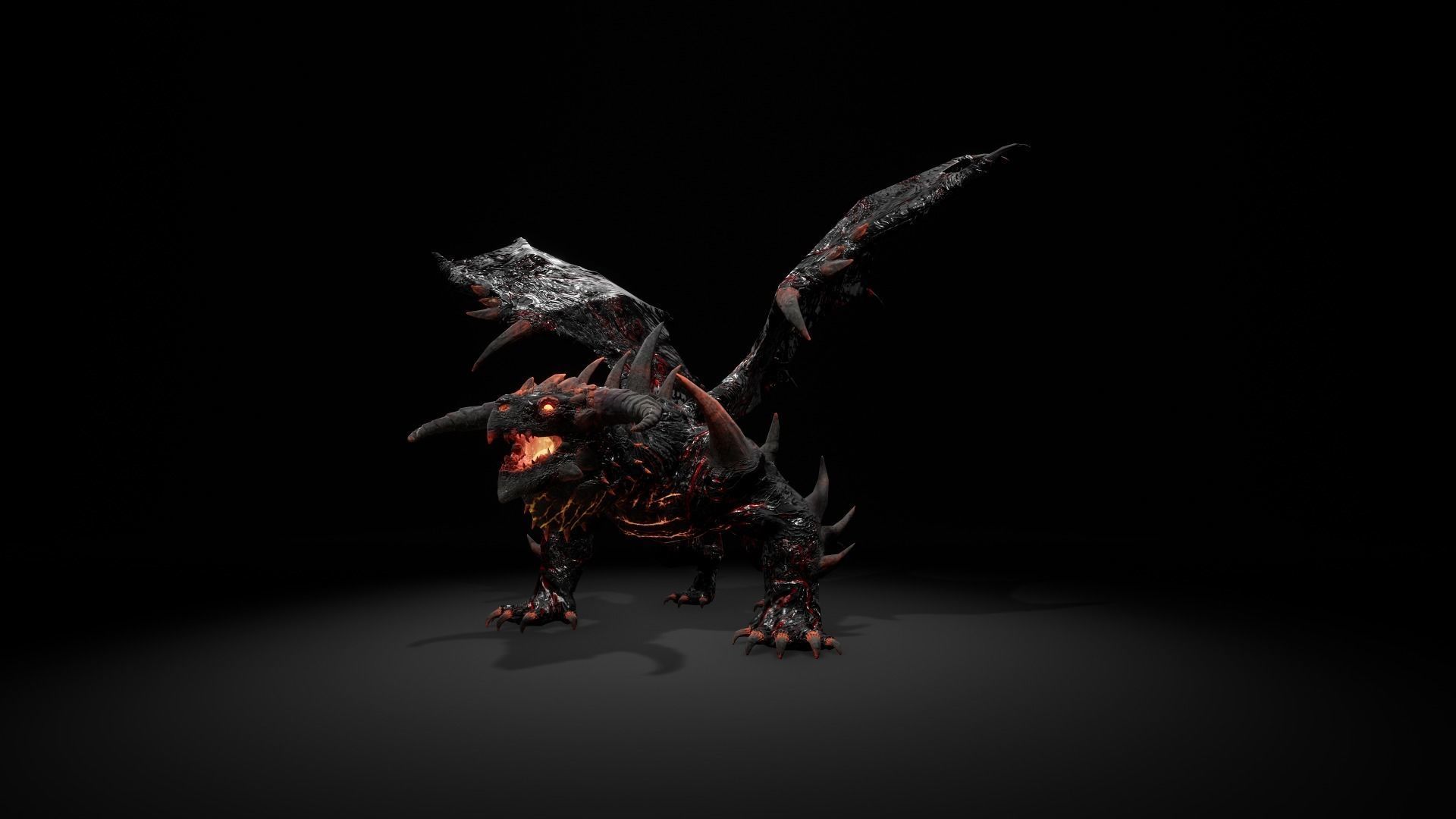Dragon 13 UE4 Low-poly 3D model_3