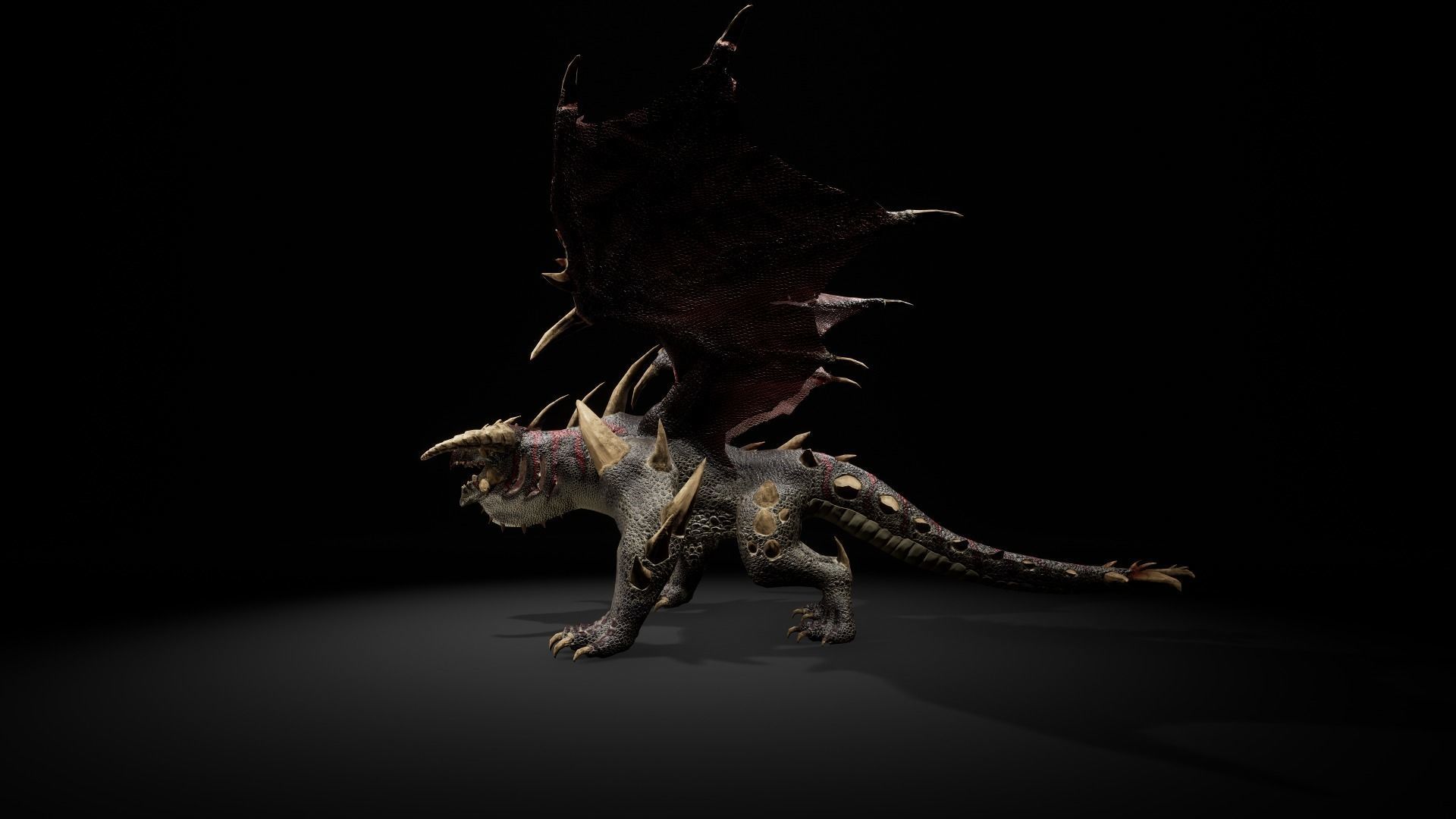 Dragon 13 UE4 Low-poly 3D model_12