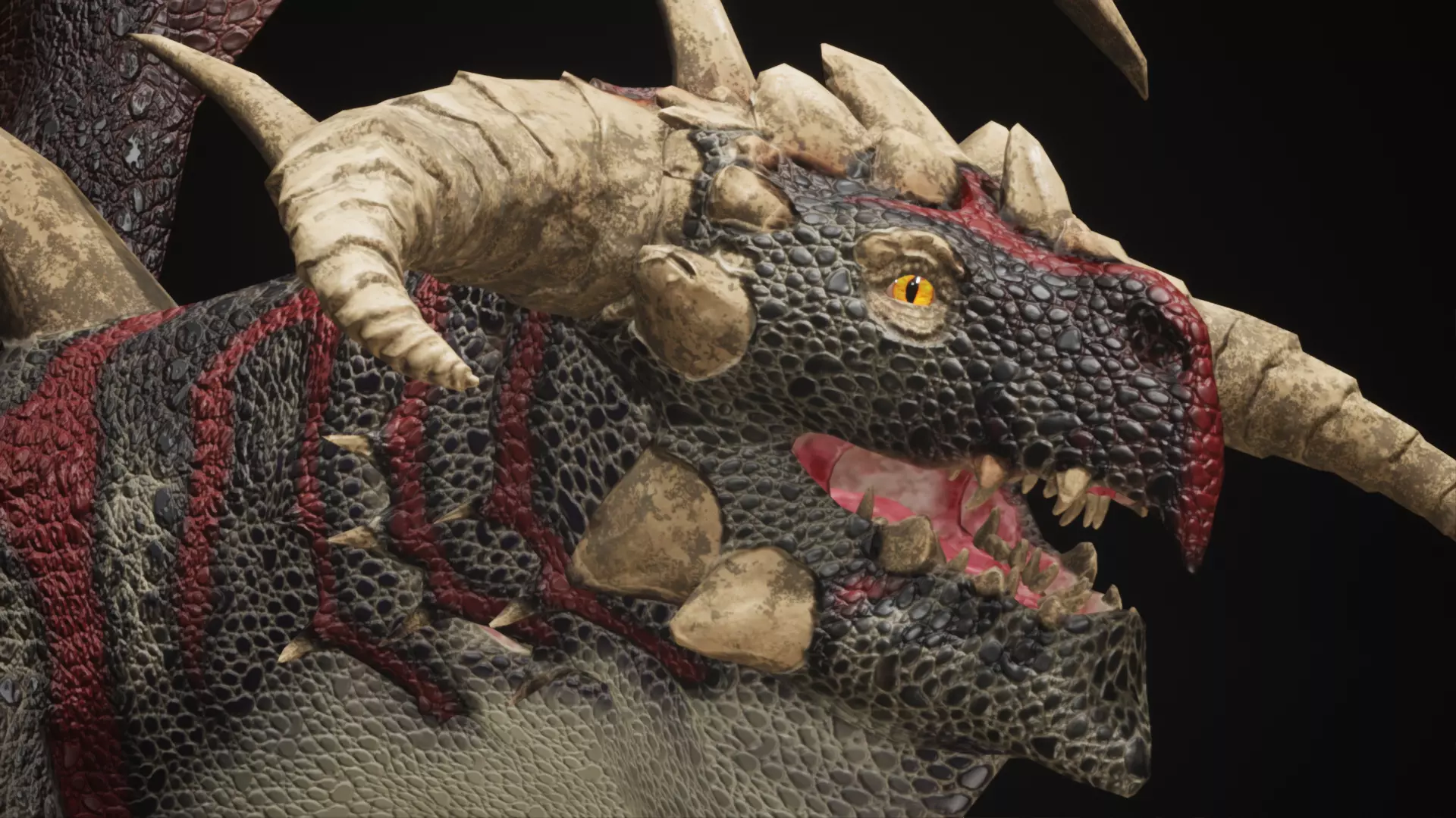 Dragon 13 UE4 Low-poly 3D model_0