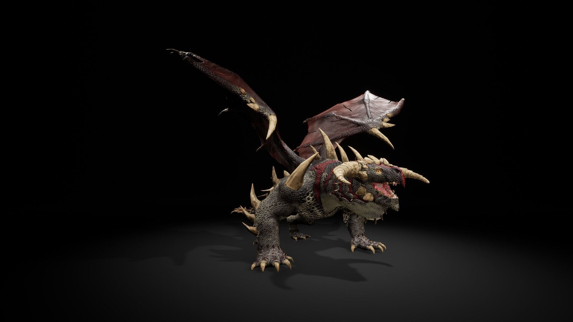 Dragon 13 UE4 Low-poly 3D model_11