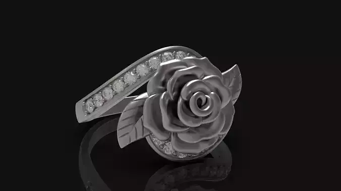 Diamond rose ring