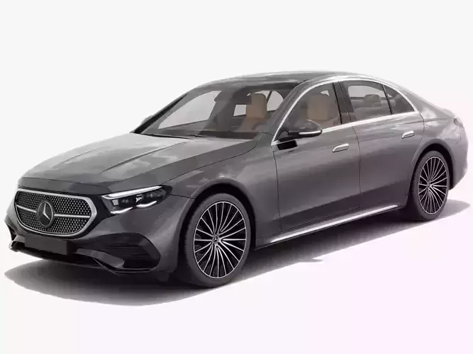 Mercedes-Benz E-class AMG-line 2024 with interior 3D model