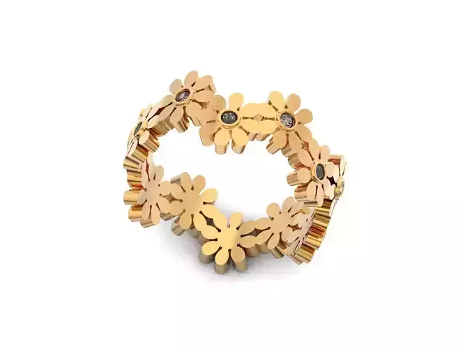 flower ring chamomile 1021 3D print model