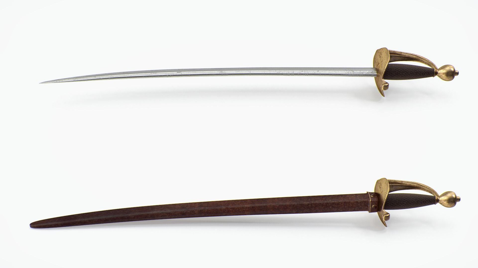 Pirate Sabre sword 3D model_1