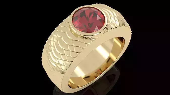 ring with snake textures