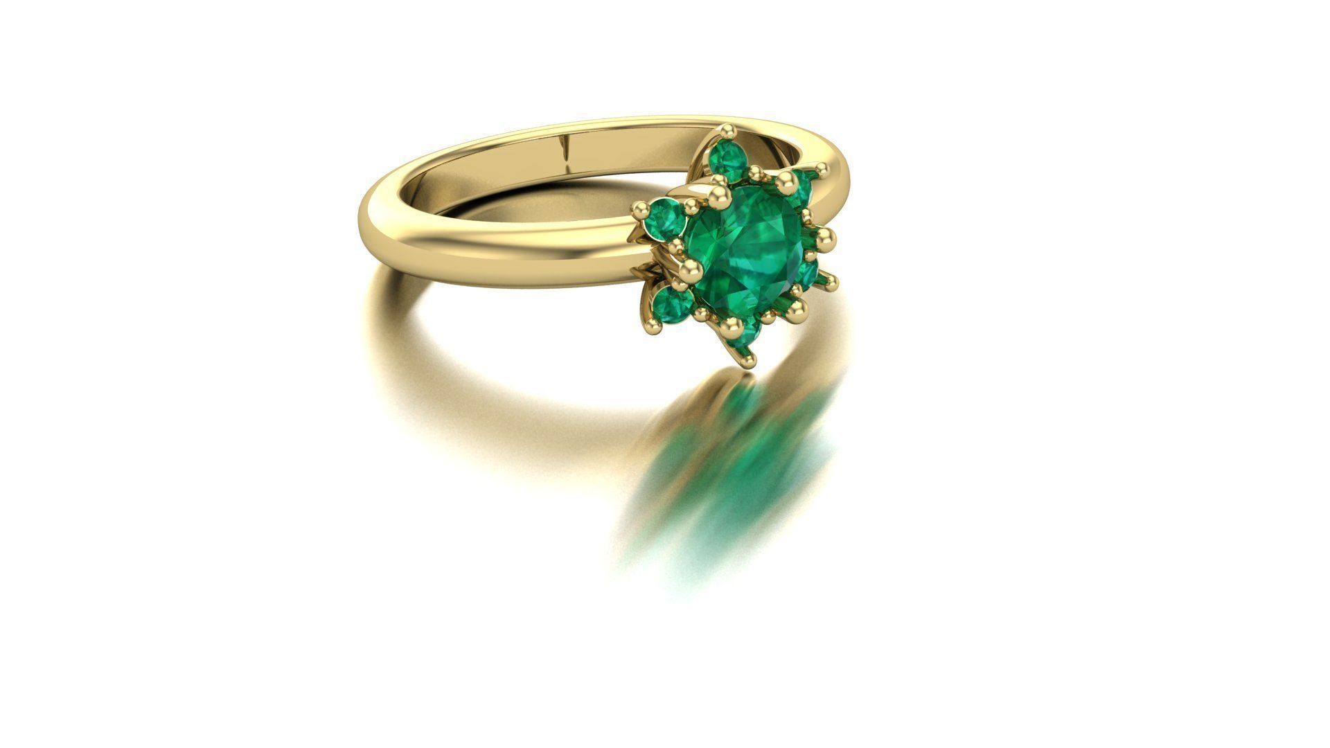 snowflake diamond ring 3d print model stl  3D print model_7