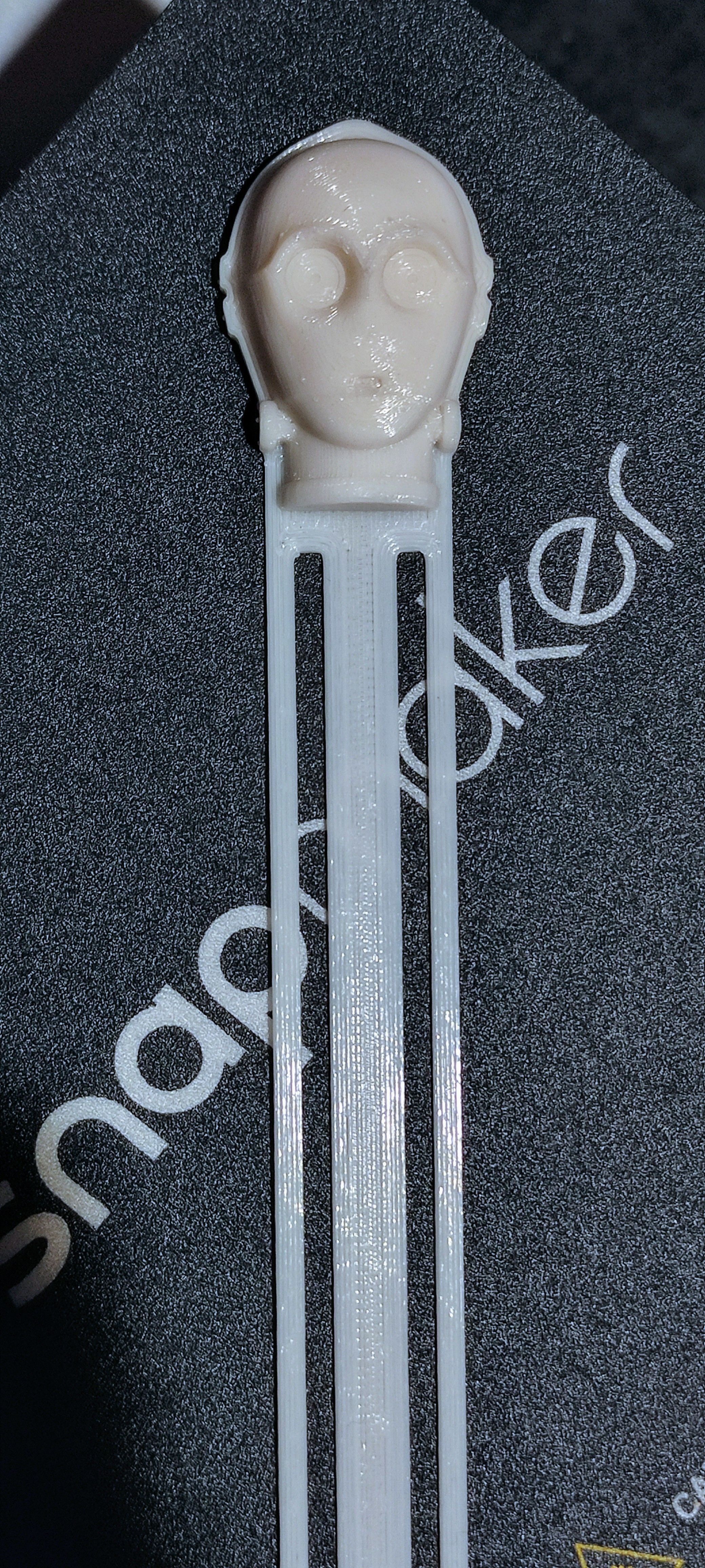 Starwars C3PO playful bookmark 3Dprint model 3D print model_6