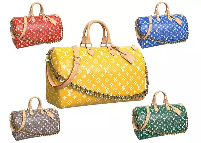 Louis Vuitton Pharrell Williams Millionaire Speedy Bag Low-poly 3D model