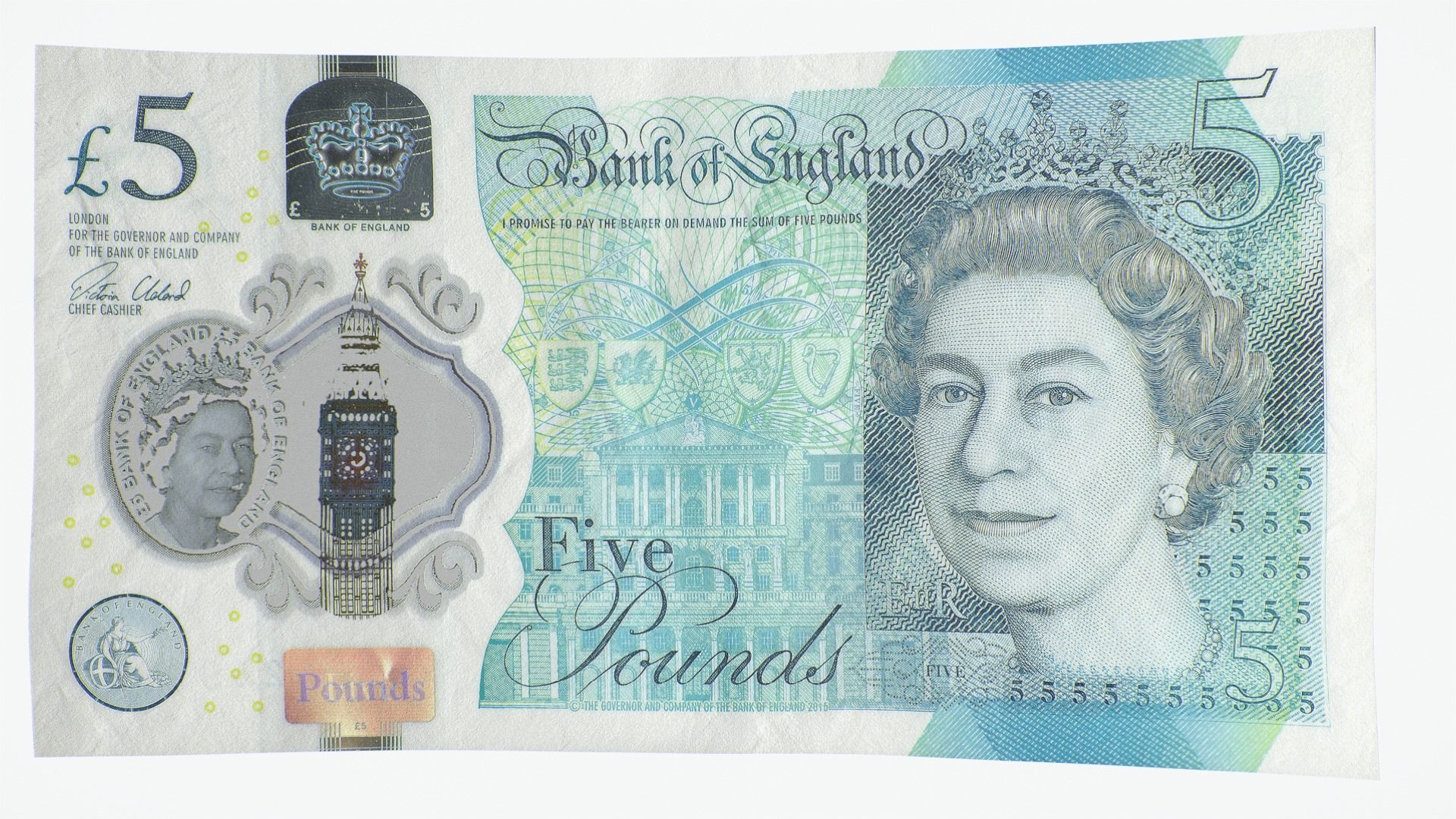 UK Pound Banknote Bills 3D model_4