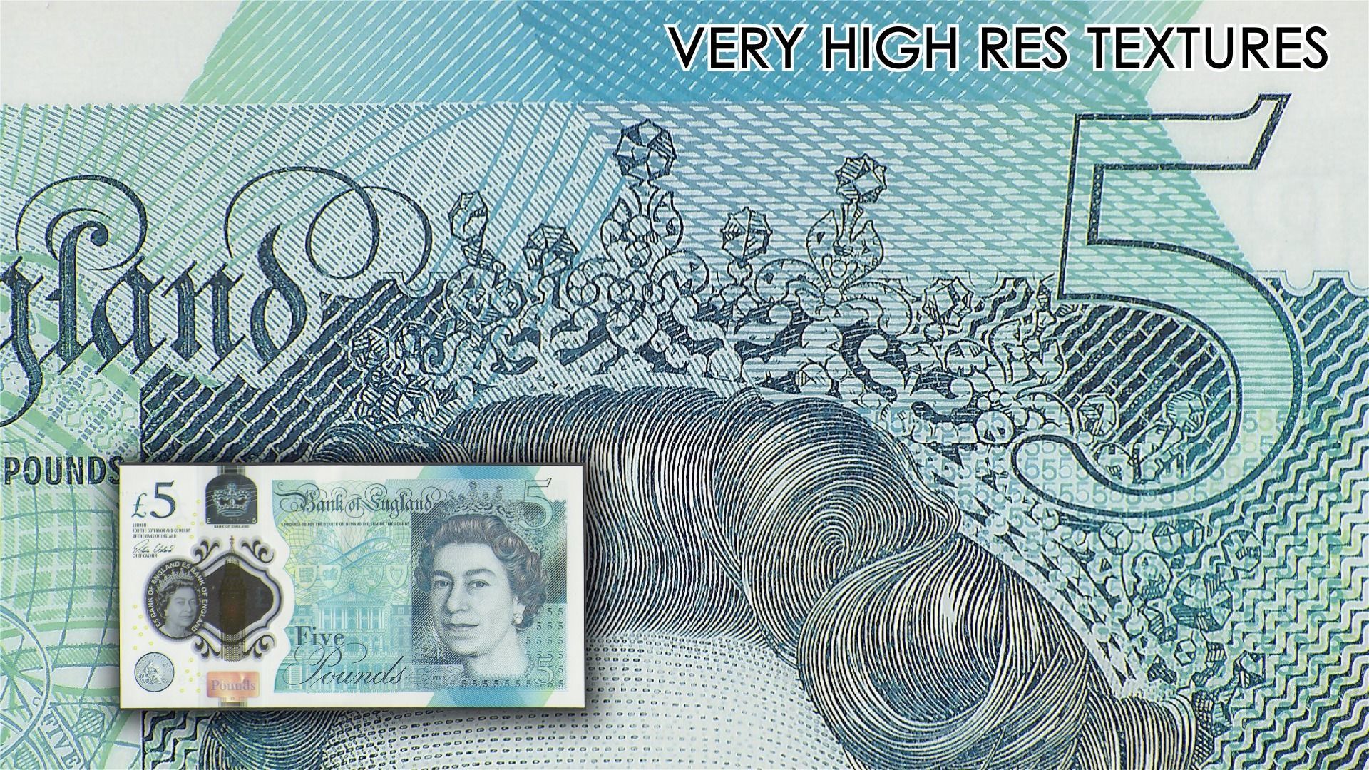 UK Pound Banknote Bills 3D model_5