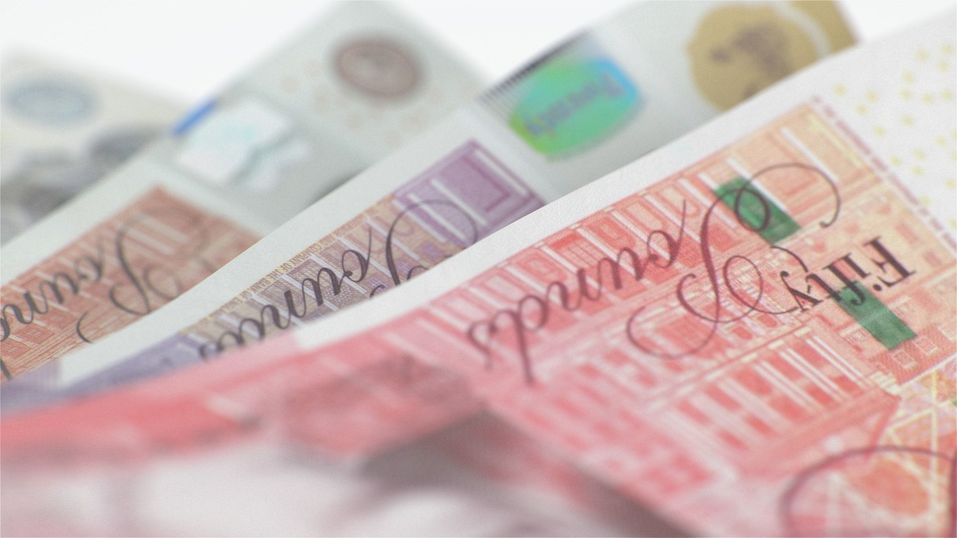 UK Pound Banknote Bills 3D model_8