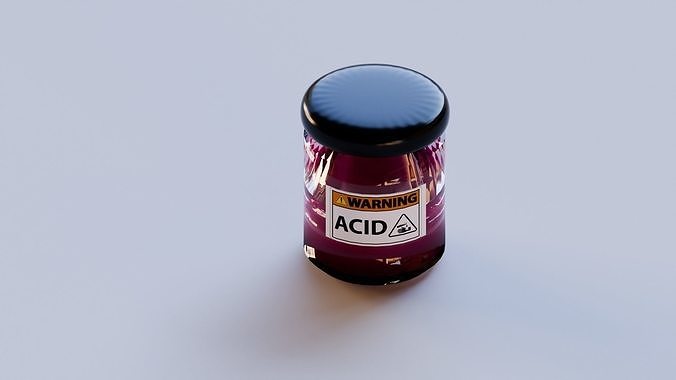 Acid bottle 3D model