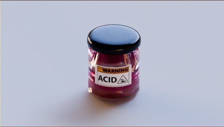 Acid bottle 3D model_1