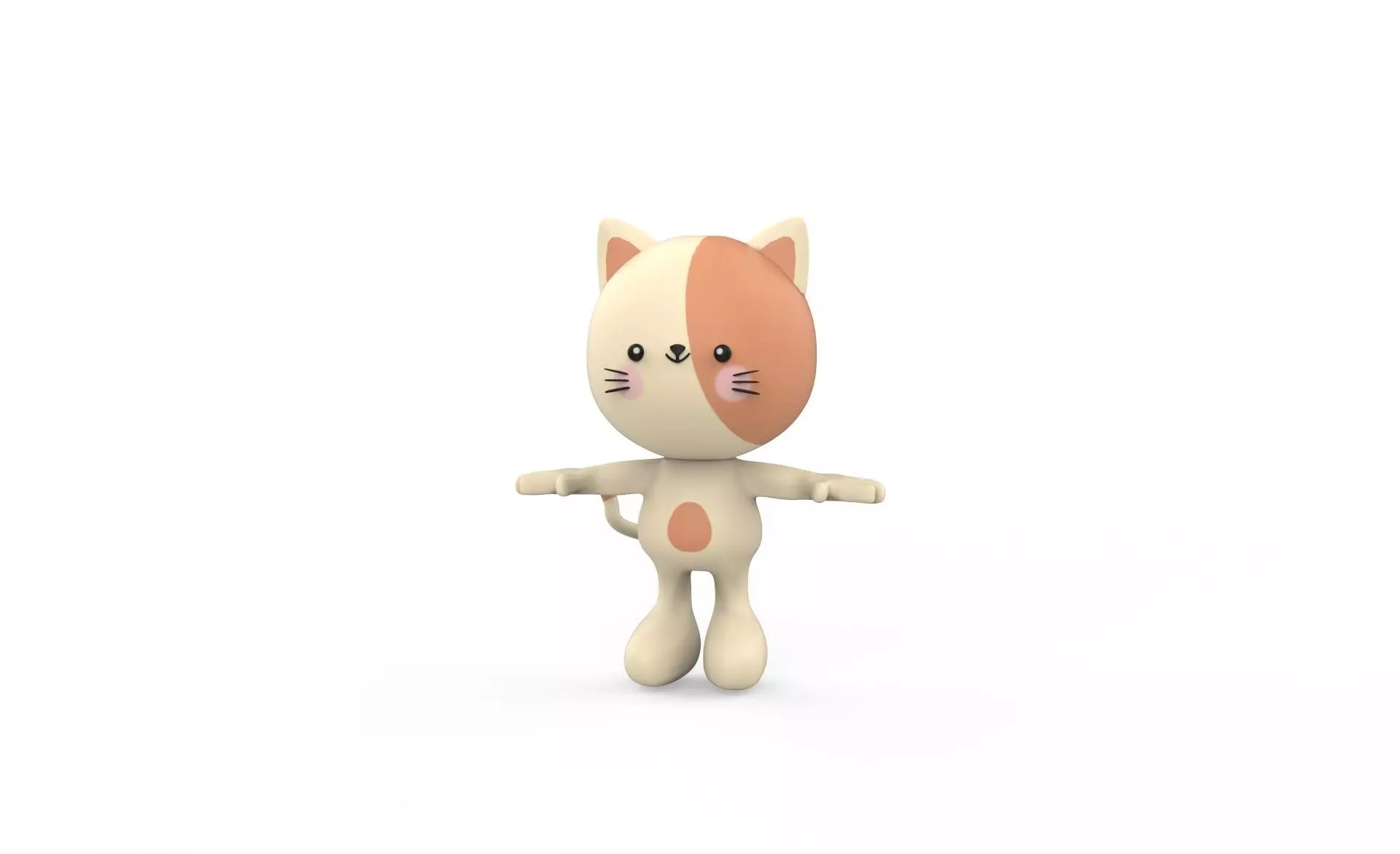 Character002 Cat Animal Low-poly 3D model_0