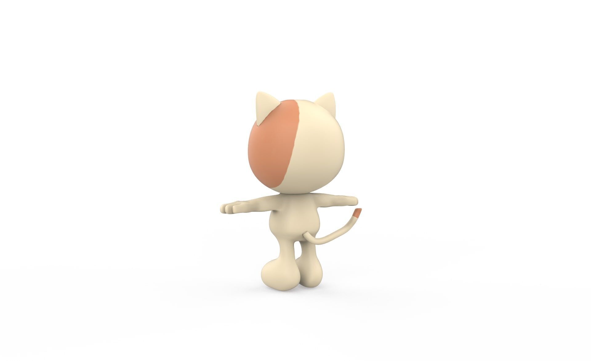Character002 Cat Animal Low-poly 3D model_5