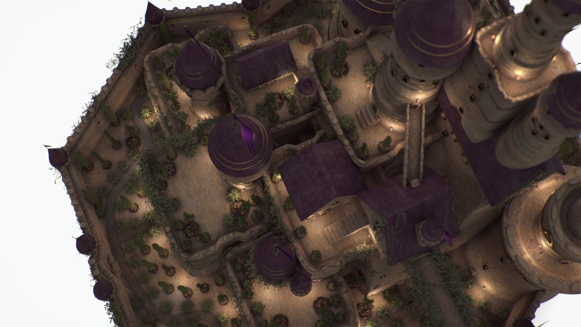 Fantasy night castle 3D model_10