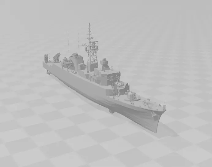 JMSDF-Yubari-class destroyer escort 3D print model_0