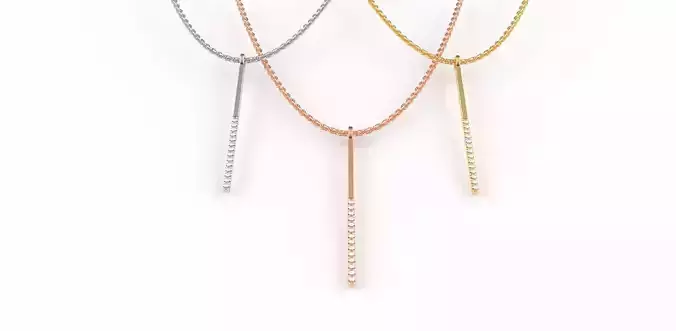 Diamond Bar Pendant