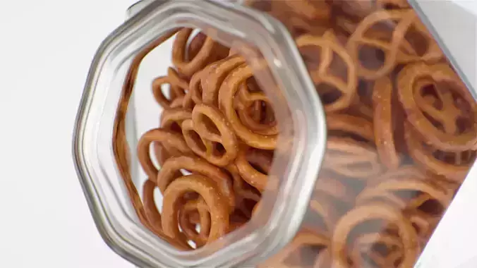 Jar With Mini Pretzels