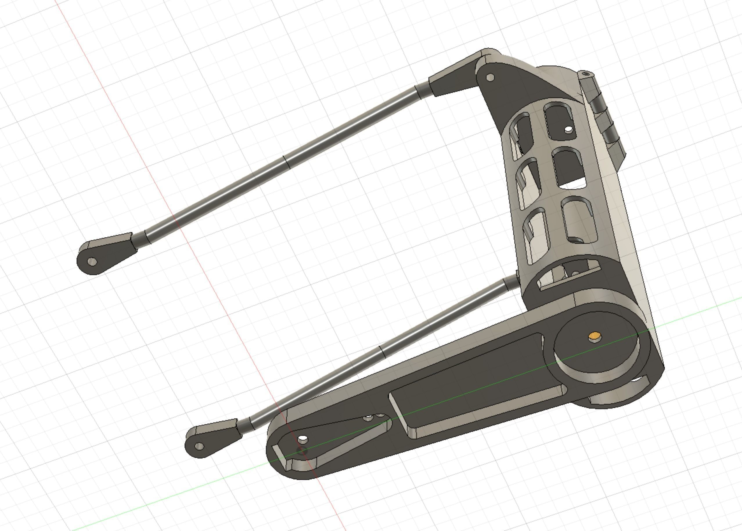 Dynamic Weight Transfer System for SkeeRide Polar Rc Snowmobile 3D print model_5