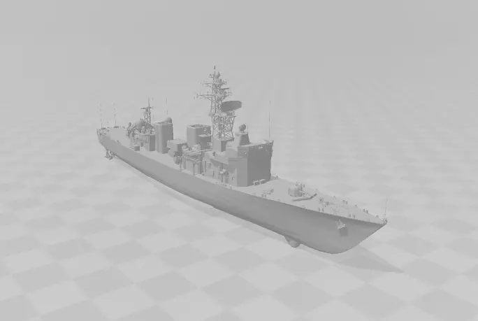JMSDF-Abukuma-class destroyer escort 3D print model_0