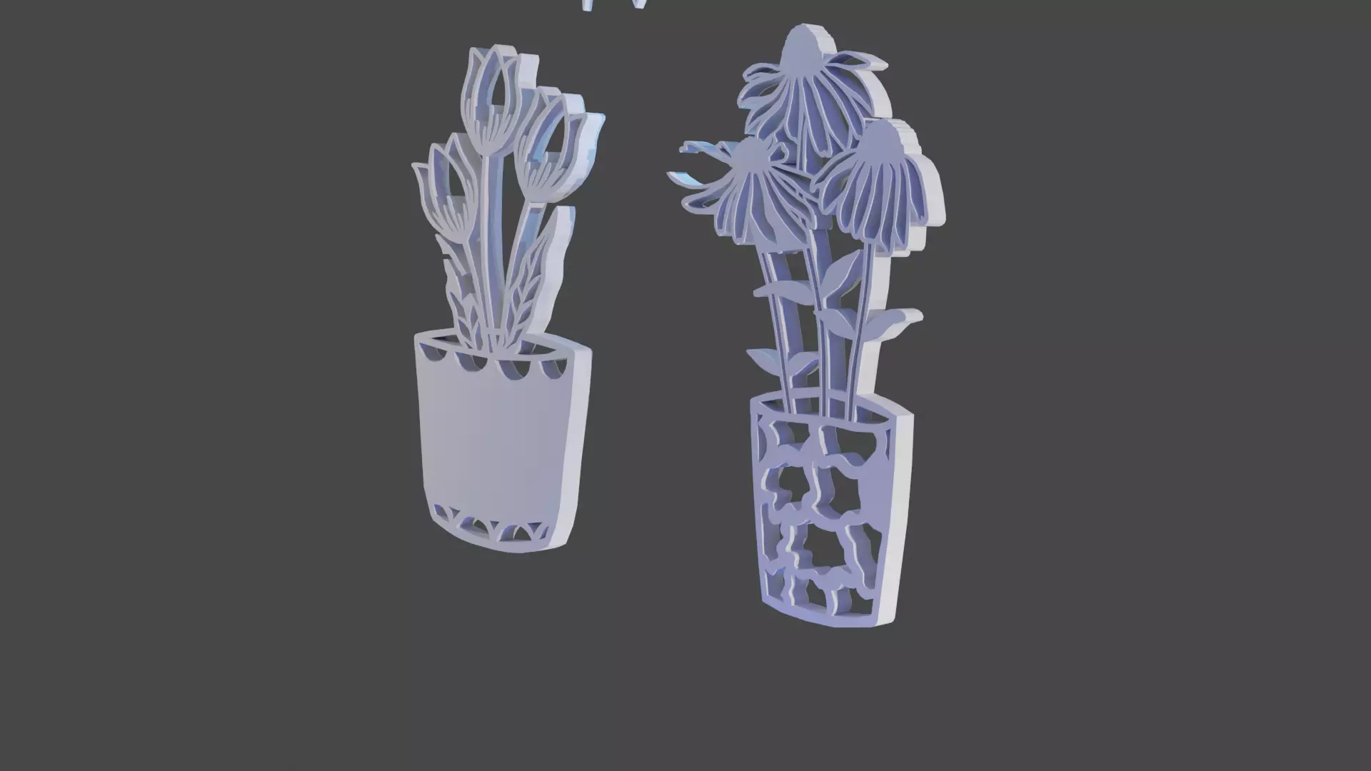pakc macetas decoracion pared 3D print model