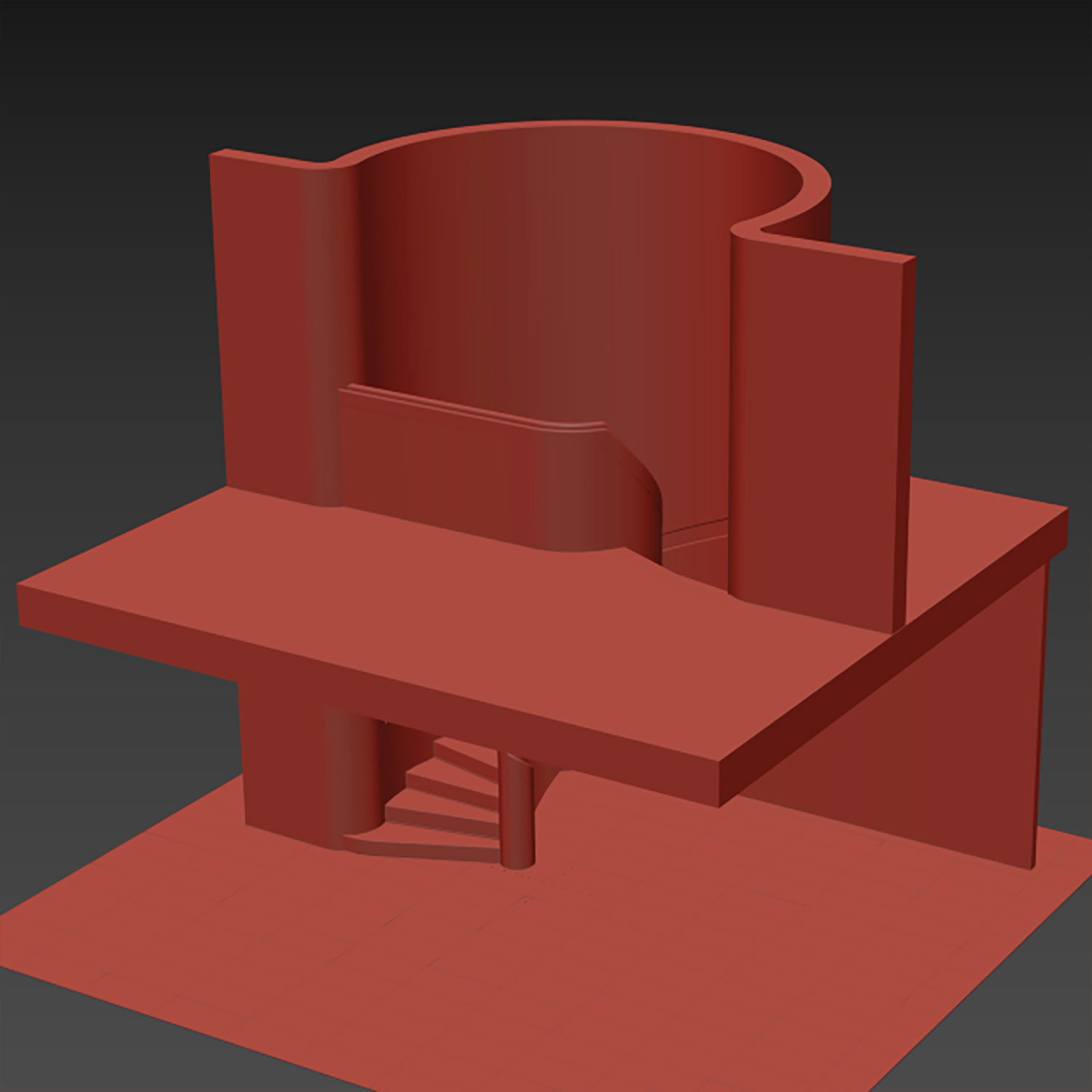 Spiral staircase 14 3D model_4