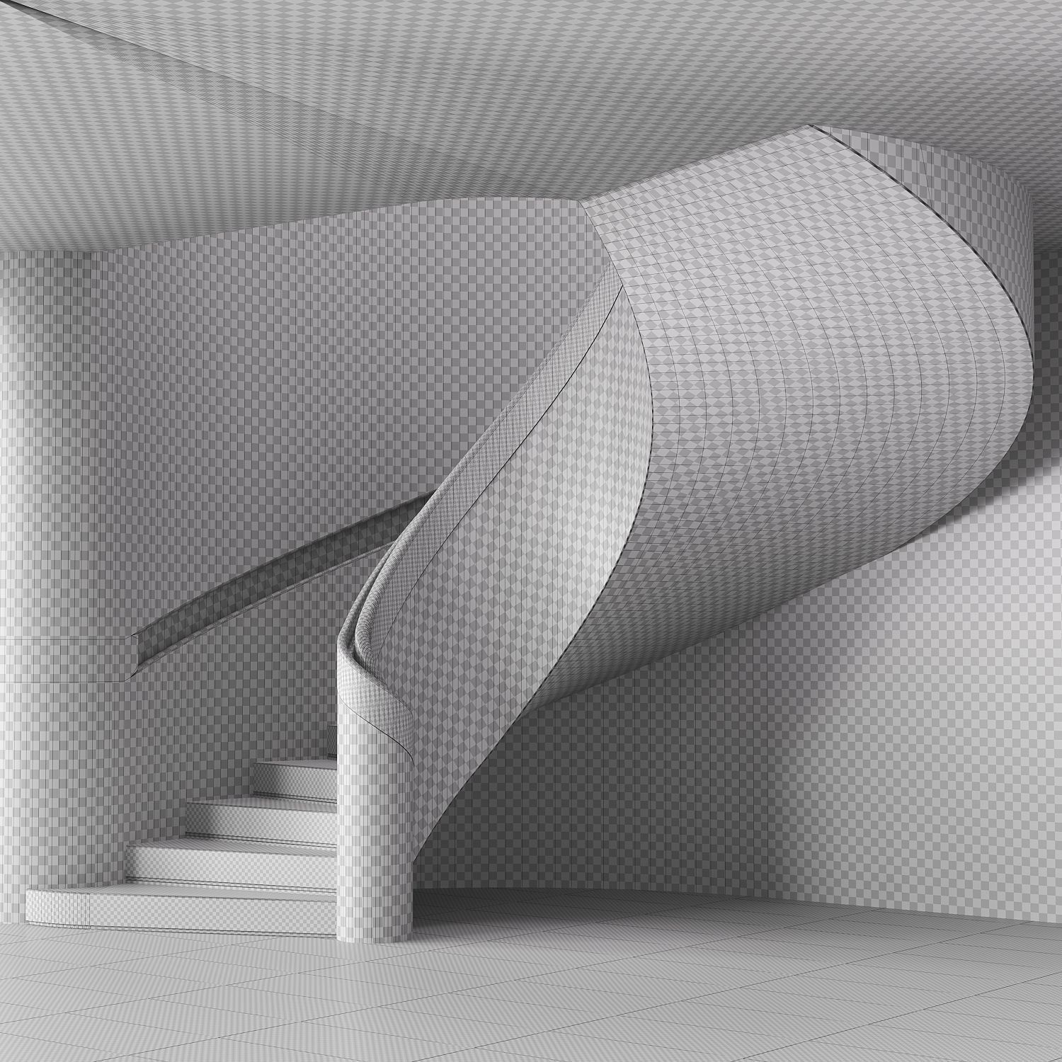 Spiral staircase 14 3D model_3
