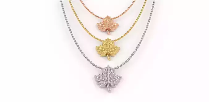 Maple Leaf Gold Pendant