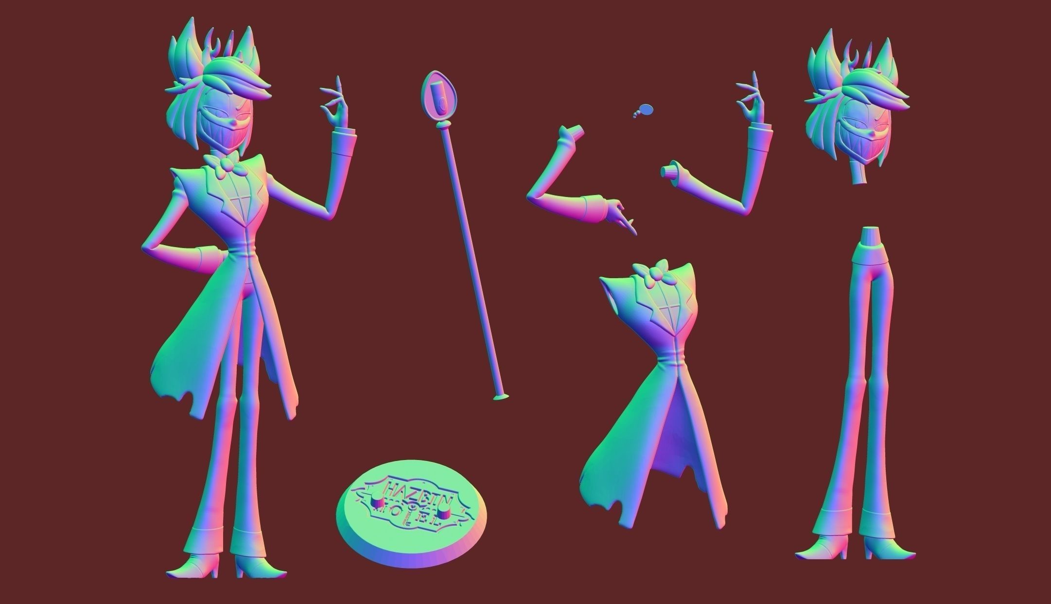 Alastor Hazbin Hotel 3D print model_13