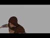 Man character game ready with leather clothes and tattoes Low-poly 3D model_1