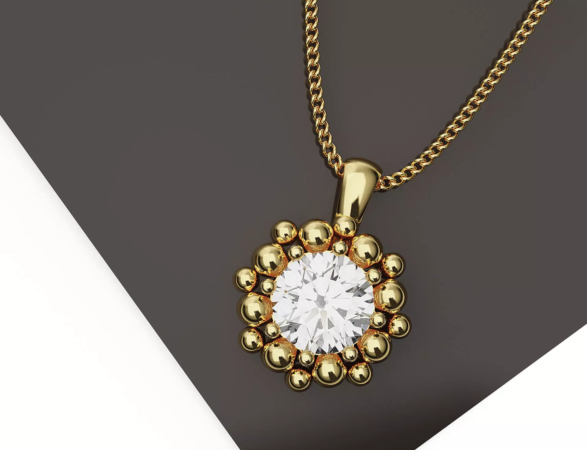 Pendant with gem for 3d print 3D print model_0