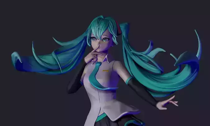 MikuHatsune 3D print model 3D print model