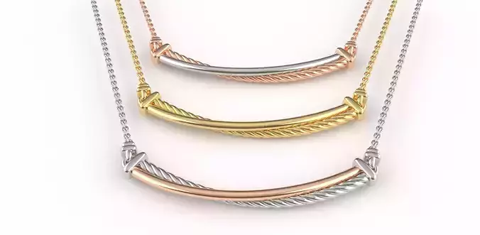 Braded Wire Gold Pendant