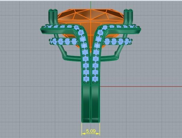 Ring N01769 3D print model_7