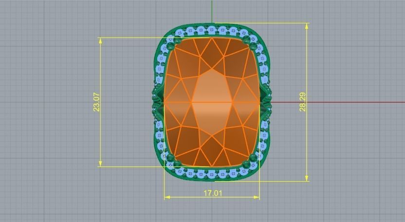 Ring N01769 3D print model_8