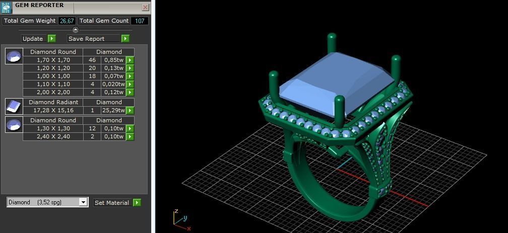 Ring N01765 3D print model_9