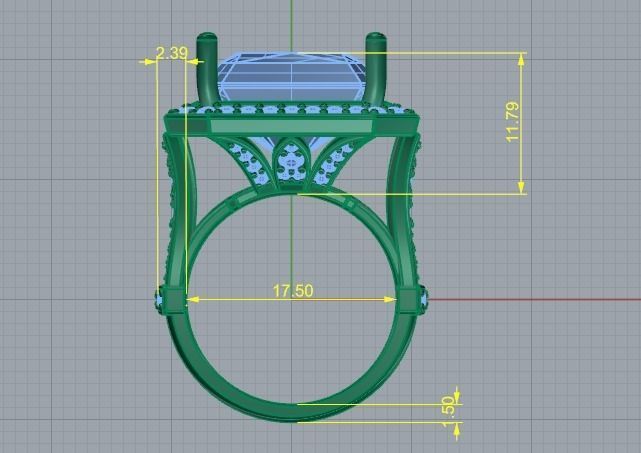 Ring N01765 3D print model_5