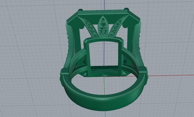 Ring N01765 3D print model_4