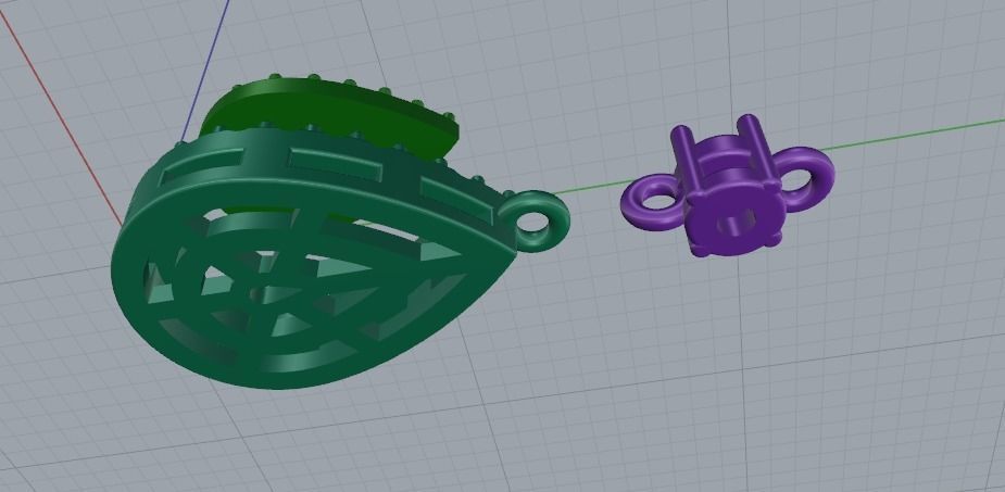 Pendant N01757 3D print model_4