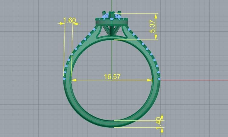 Ring N01751 3D print model_5