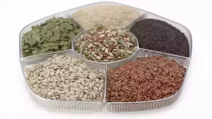 Compartment Bowl with Mixed Healthy Seeds