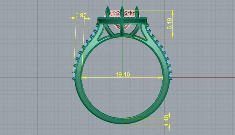 Ring N01743 3D print model_5