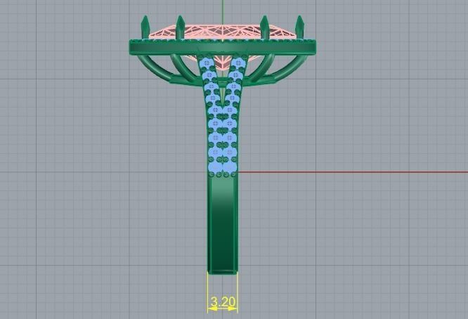 Ring N01743 3D print model_6