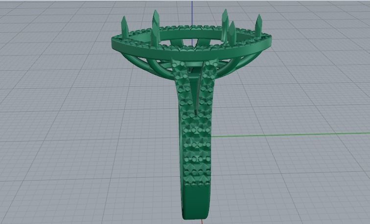 Ring N01743 3D print model_4