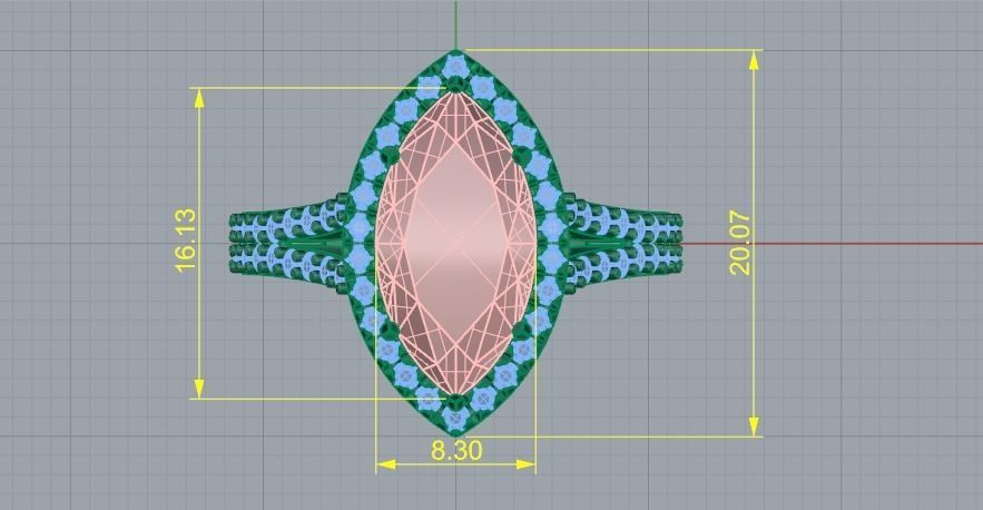 Ring N01743 3D print model_7